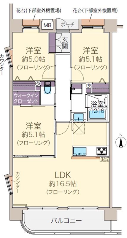 ランフォルセ長尾 間取り図