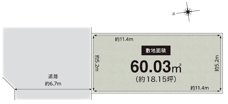高槻市芝生町1丁目　売土地 間取り図