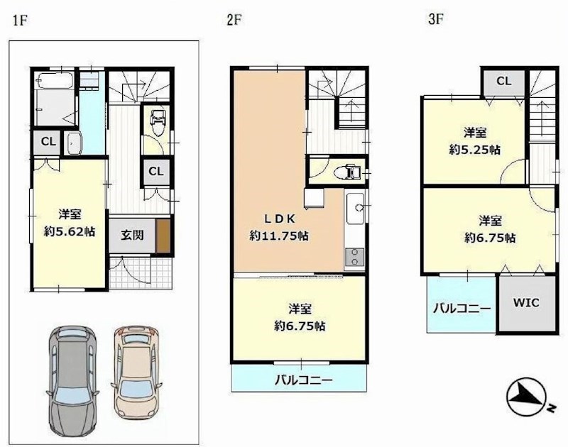 吹田市南正雀4丁目　中古一戸建 間取り図