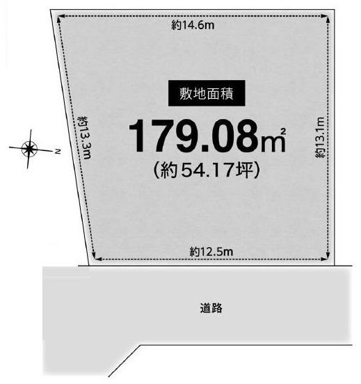高槻市日吉台三番町　売土地 間取り図