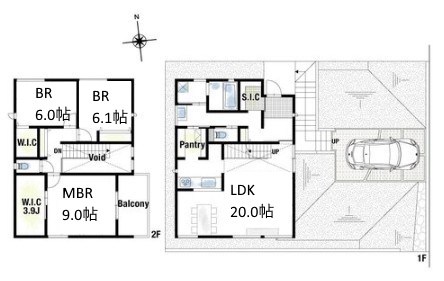 高槻市大和1丁目　新築一戸建 間取り図