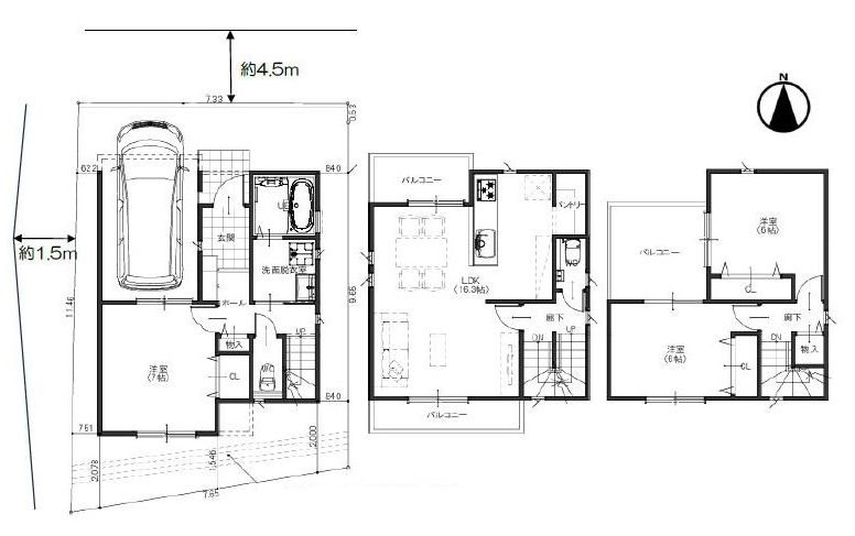 高槻市安満中の町　建築条件付売土地 間取り図