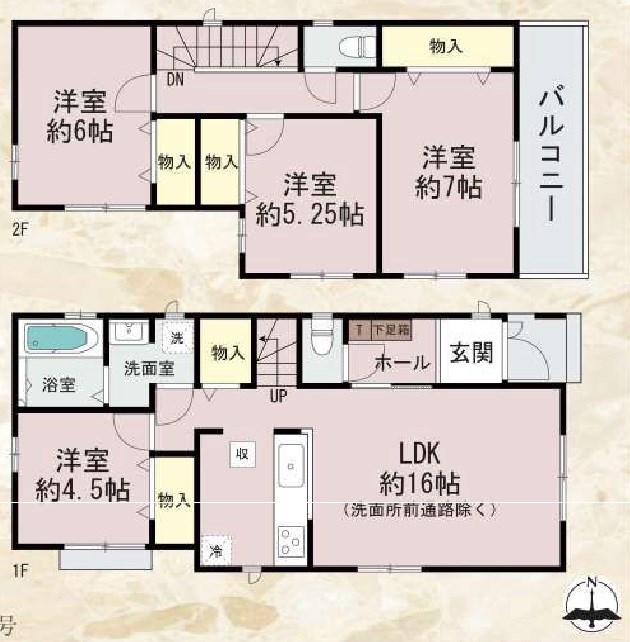 高槻市高西町A号地　新築一戸建 間取り図