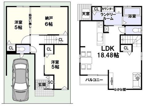 高槻市松川町 建築条件付売土地 間取り図