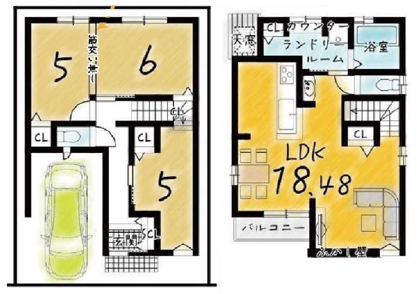 高槻市松川町 建築条件付売土地 間取り図
