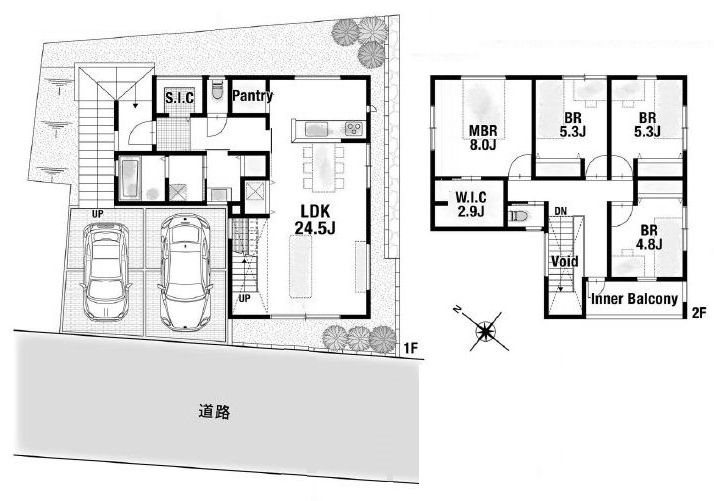 高槻市日吉台六番町　建築条件付売土地1号地 間取り図