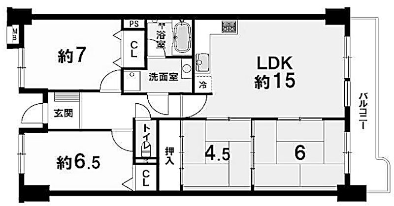 グリーンエクセル水無瀬 間取り図