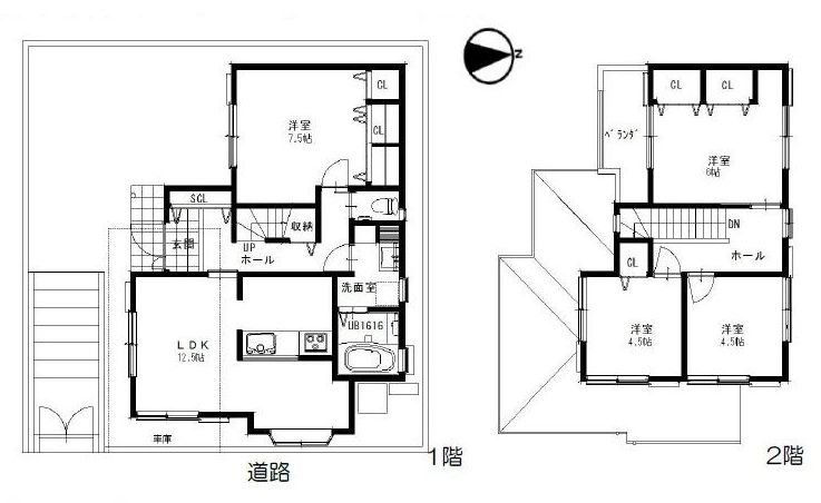 高槻市別所本町　中古一戸建 間取り図