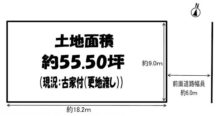 高槻市日吉台五番町　売土地 間取り図