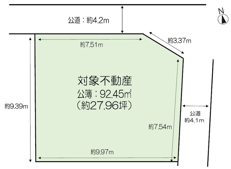 高槻市安岡寺町4丁目　売土地 間取り図
