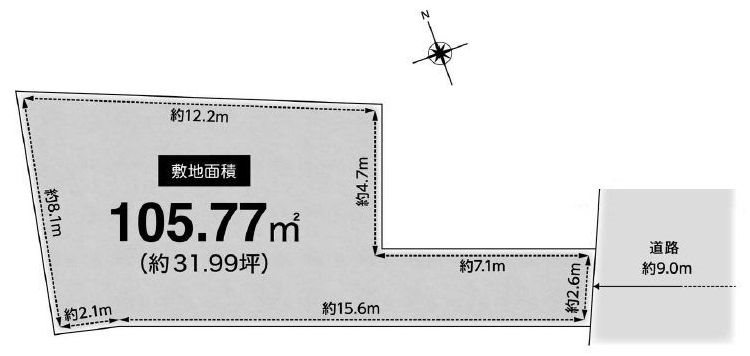 高槻市別所本町　売土地 間取り図
