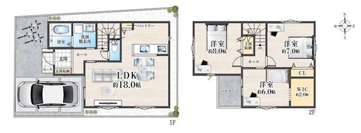 高槻市大塚町２丁目　建築条件付売土地　２号地  間取り図