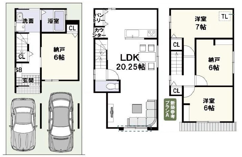 高槻市日向町 建築条件付売土地 間取り図