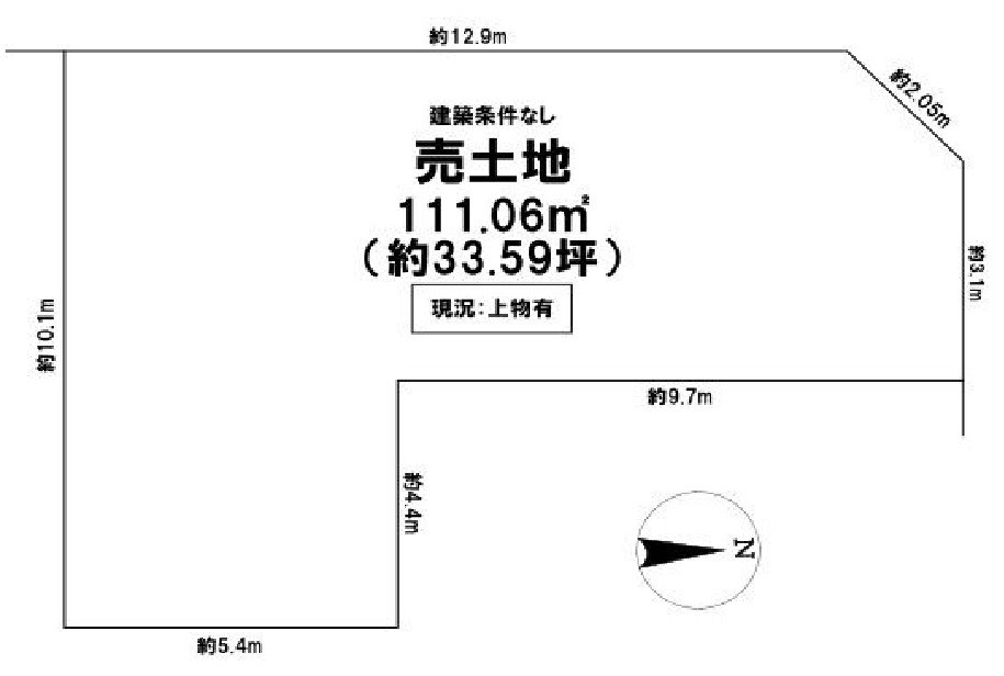 高槻市高西町 売土地 間取り図
