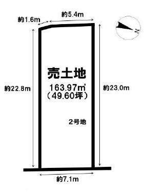 高槻市日吉台二番町　売土地2号地 間取り図