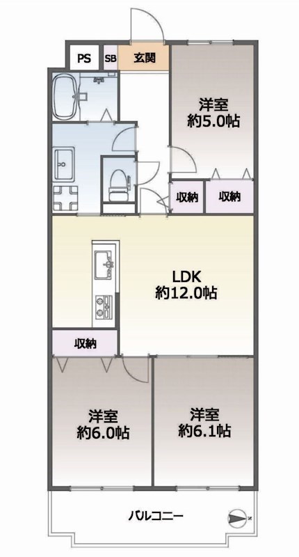 イトーピア東千里  間取り図
