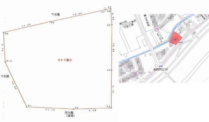 摂津市鳥飼西４丁目　売土地 間取り図