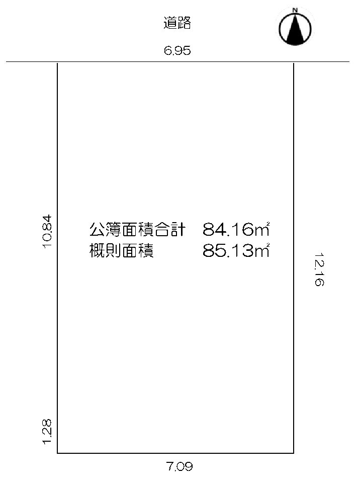 高槻市上本町 売土地 間取り図