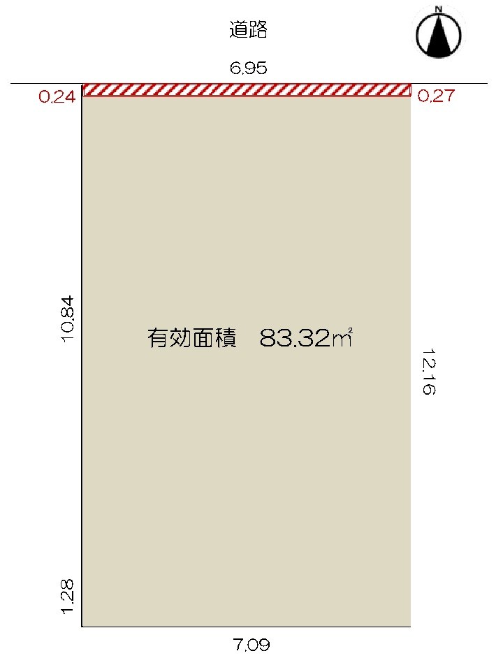高槻市上本町 売土地 間取り図