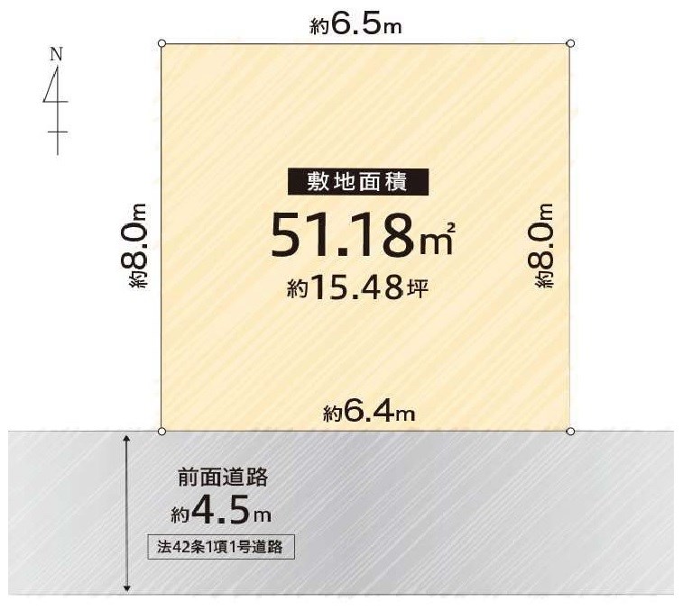 高槻市下田部町1丁目　売土地 間取り図
