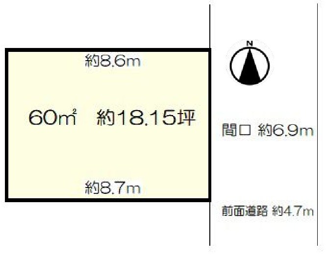 高槻市松川町 売土地 間取り図