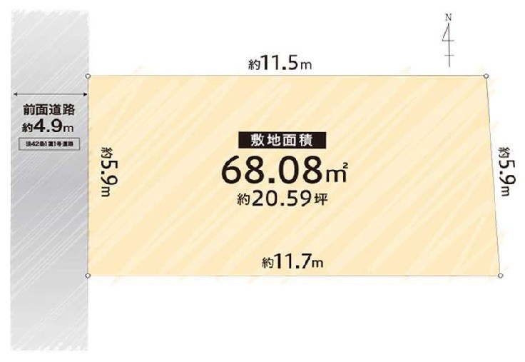 高槻市下田部町2丁目　売土地 間取り図