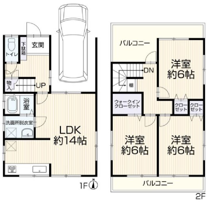 高槻市城南町4丁目　中古一戸建 間取り図