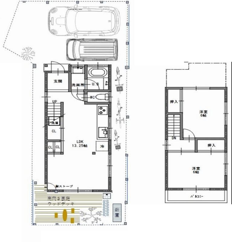 茨木市北春日丘2丁目　中古一戸建  間取り図