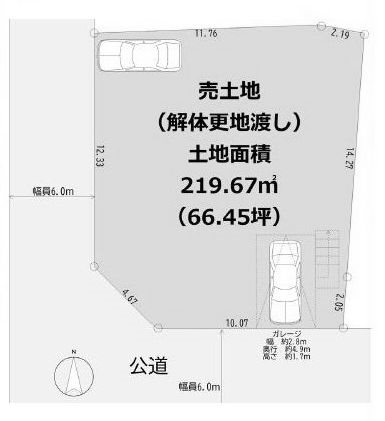 高槻市日吉台六番町　売土地 間取り図