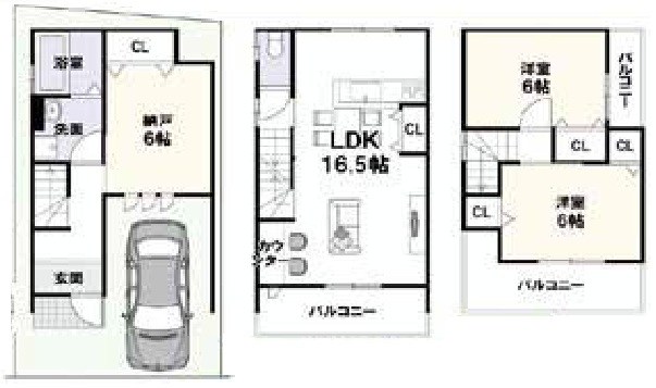 高槻市南庄所町 建築条件付売土地 間取り図