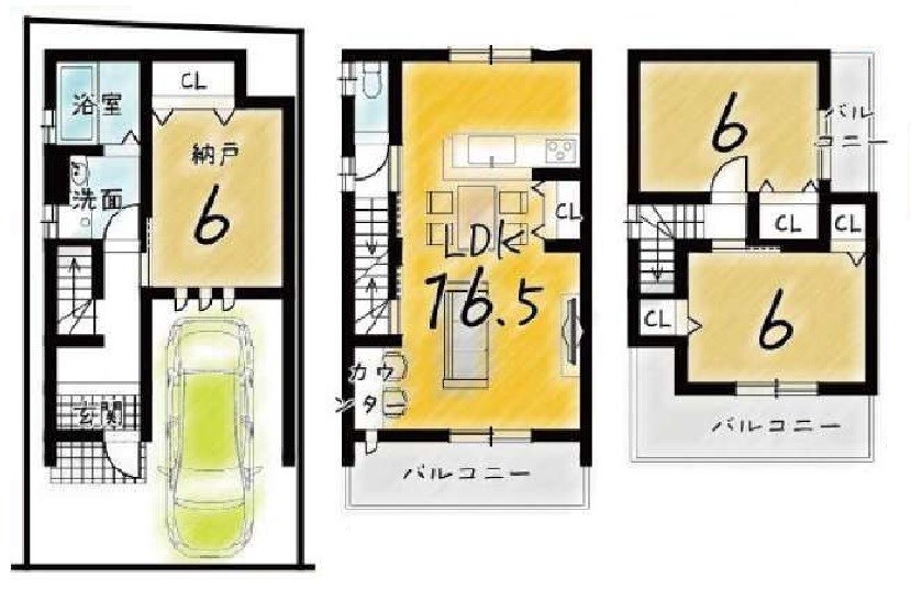 高槻市南庄所町 建築条件付売土地 間取り図