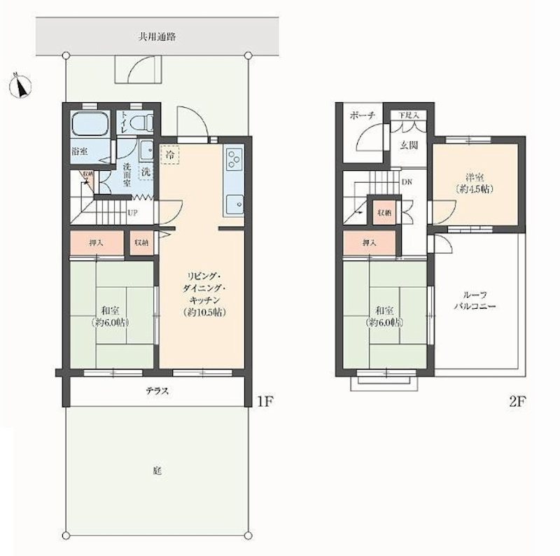 茨木市山手台4丁目　テラスハウス   間取り図