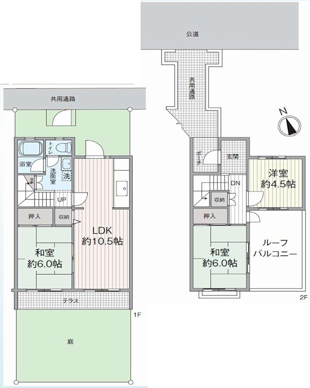 茨木市山手台4丁目　テラスハウス   間取り図
