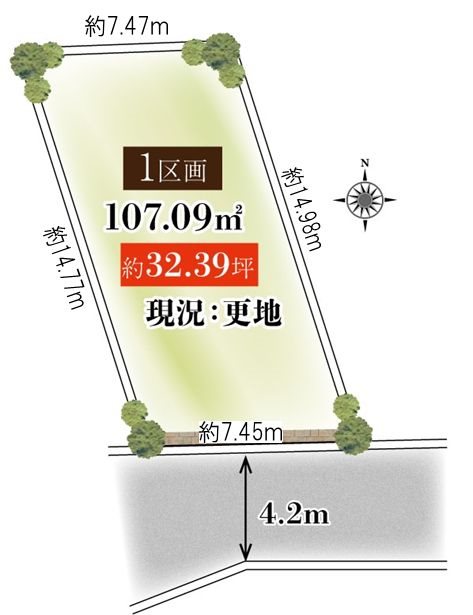 茨木市園田町　売土地 間取り図