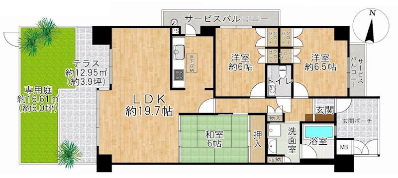 エスリード茨木川端通り 間取り図