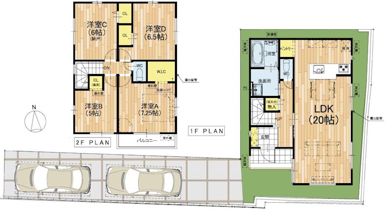 招提元町3丁目新築分譲住宅内2号地 間取り図