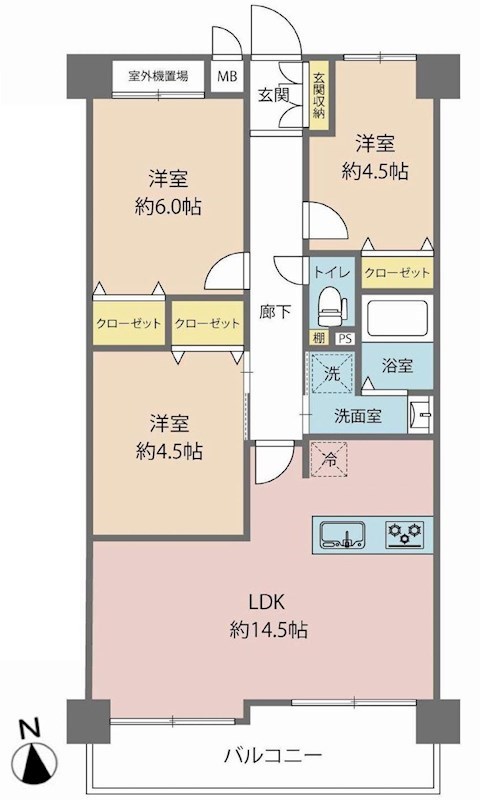 リベール千里新芦屋  間取り図