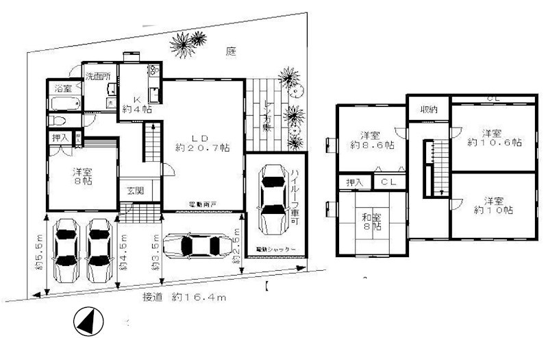 摂津市正雀本町2丁目　中古一戸建 間取り図