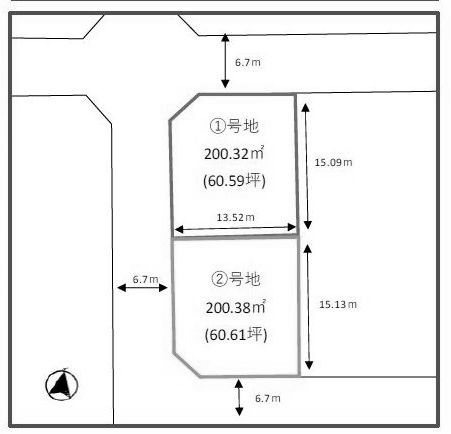 高槻市安岡寺町4丁目　売土地2号地 間取り図
