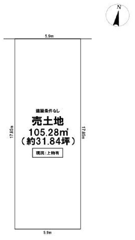 高槻市高垣町 売土地 間取り図
