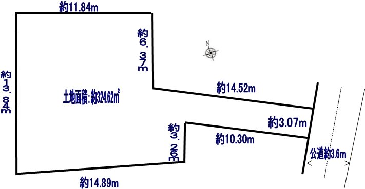 高槻市東五百住町三丁目　B号地　土地 間取り図