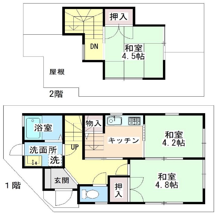 高槻市津之江町1丁目　中古一戸建 間取り図