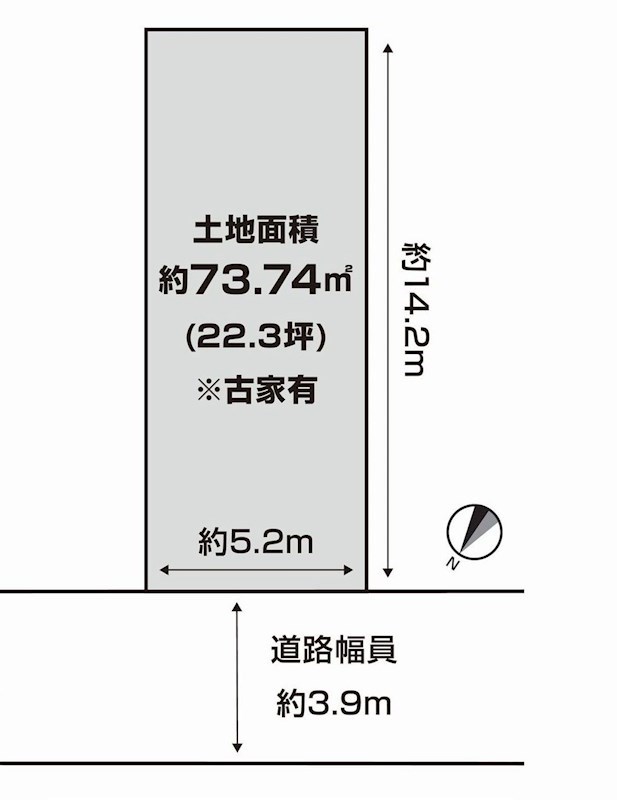 摂津市鳥飼野々１丁目　売土地 間取り図
