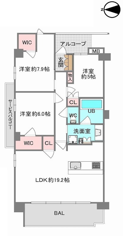 ヴェリテ千里青葉丘  間取り図