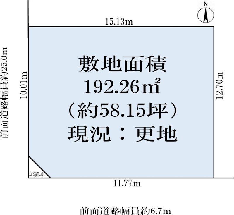 高槻市寺谷町　売土地 間取り図
