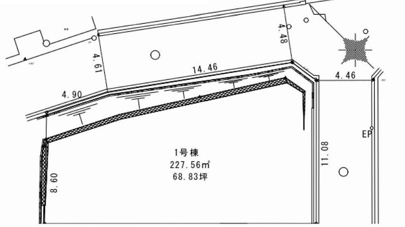 茨木市北春日丘2丁目　売土地  1号地 間取り図