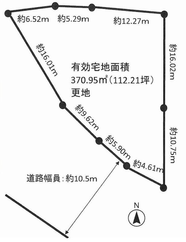 茨木市野々宮2丁目　売土地 間取り図