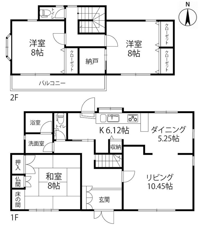 高槻市寺谷町　中古一戸建 間取り図