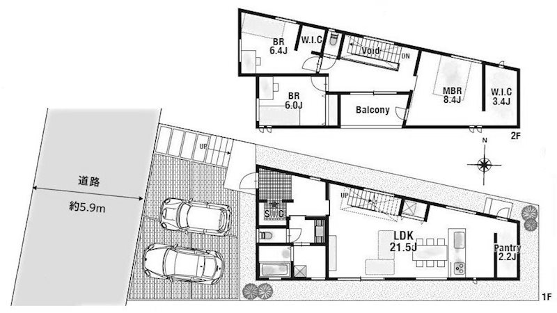 高槻市日吉台二番町　建築条件付売土地2号地 間取り図