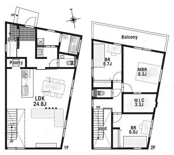高槻市日吉台二番町　建築条件付売土地3号地 間取り図